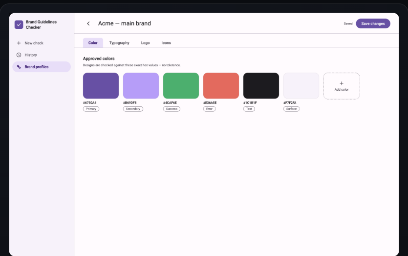 Color tab