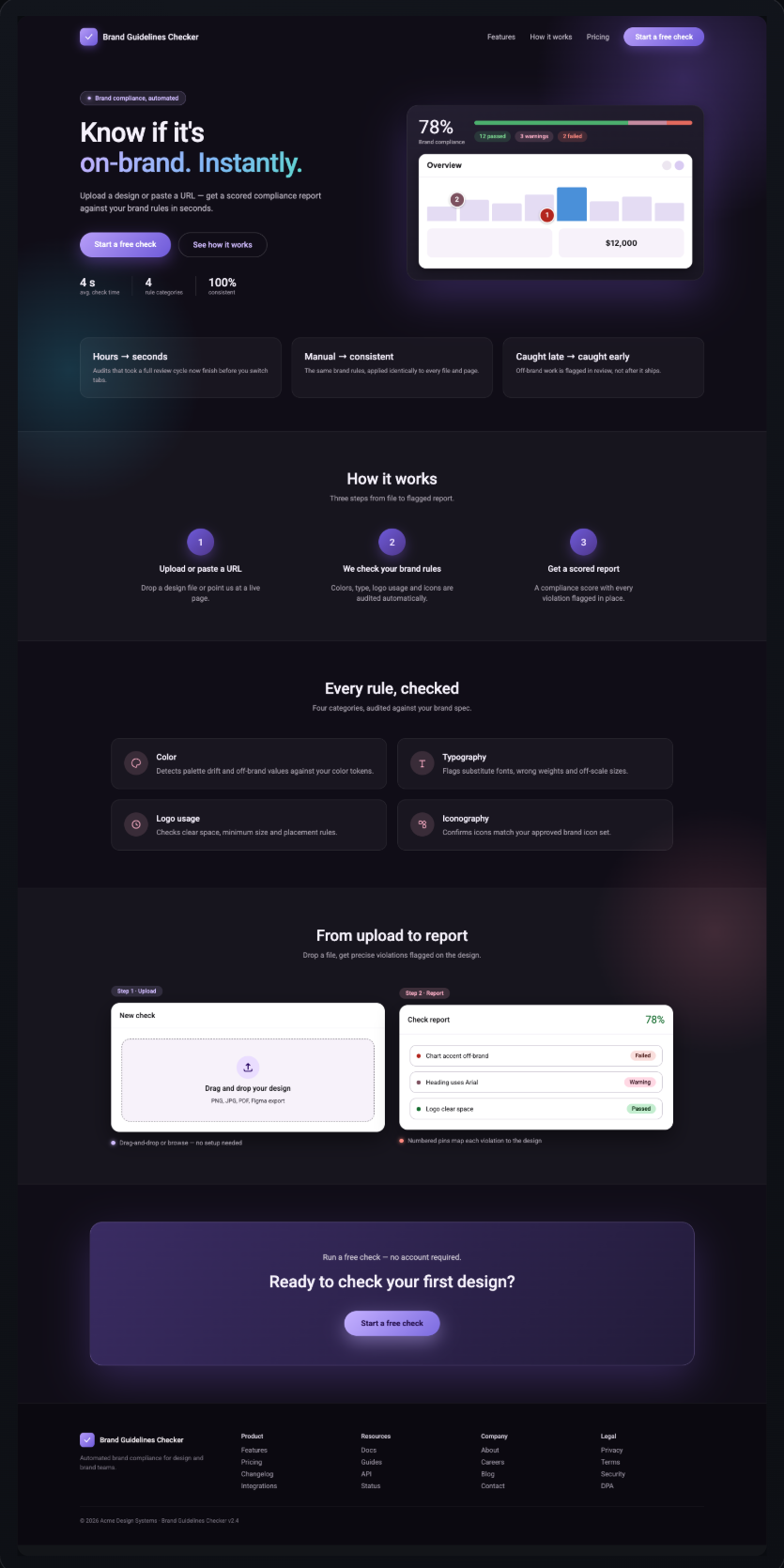Landing page