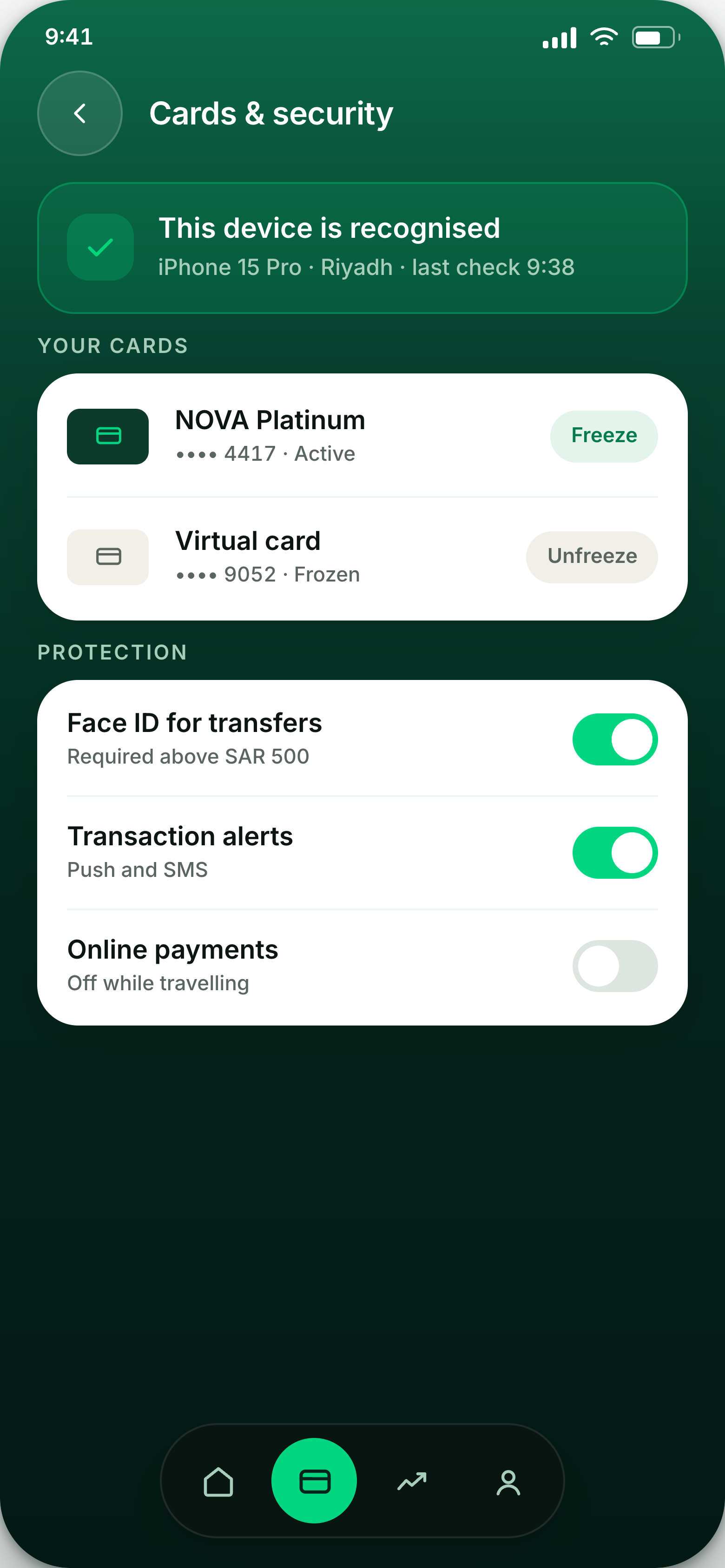 Cards and security