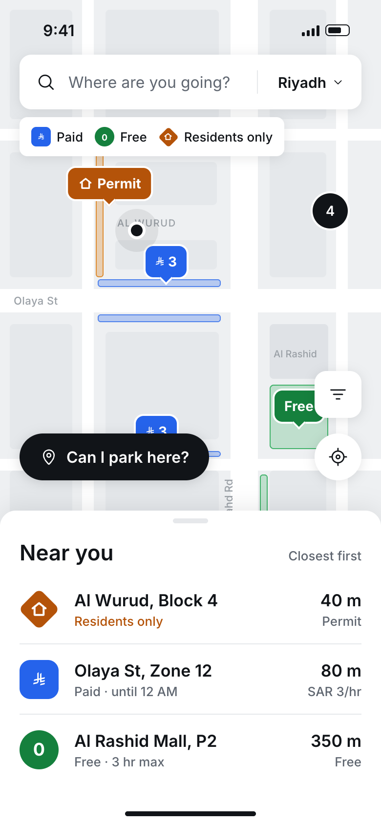 Arrival map