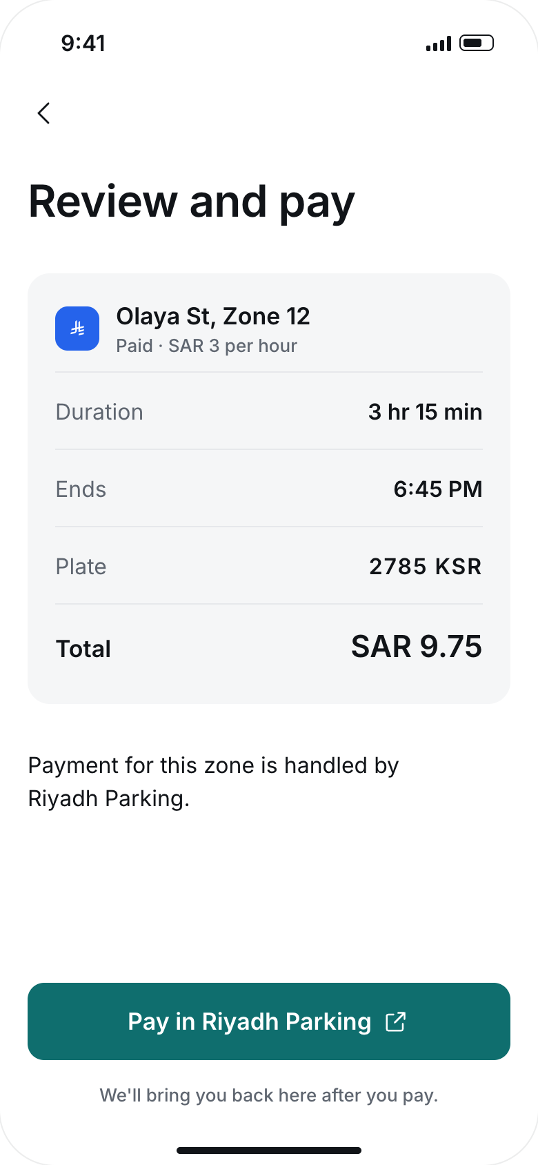 Review and pay