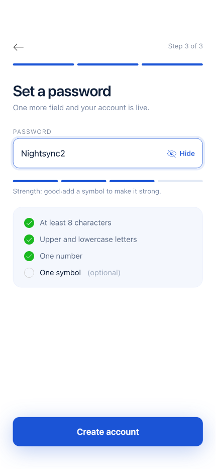 Set a password