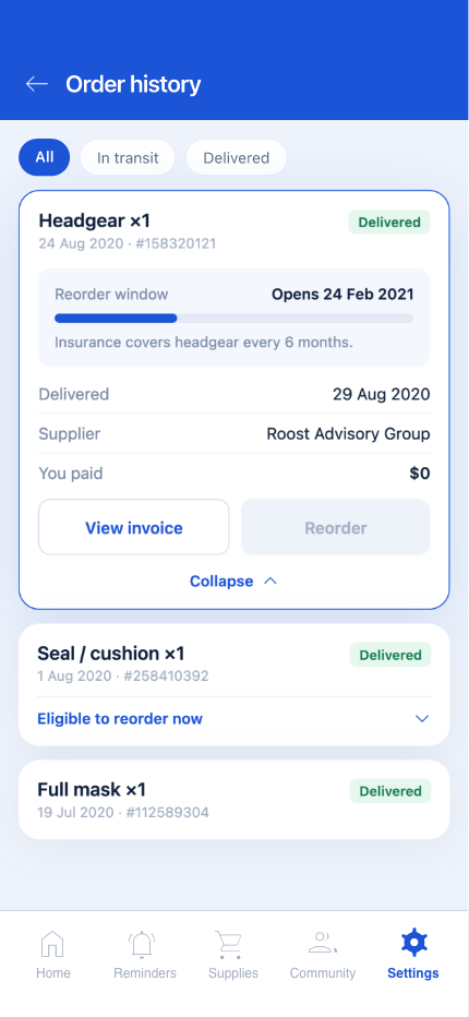 Order details